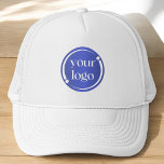 Simple Modern Professional Logo Trucker Hat<br><div class="desc">Personalize this simple modern professional logo design by replacing the sample logo shown in the design template with your logo image. Brand your business easily with quality products. If you need to resize your logo after uploading, select "edit using design template" to open the full editor and make adjustments as...</div>