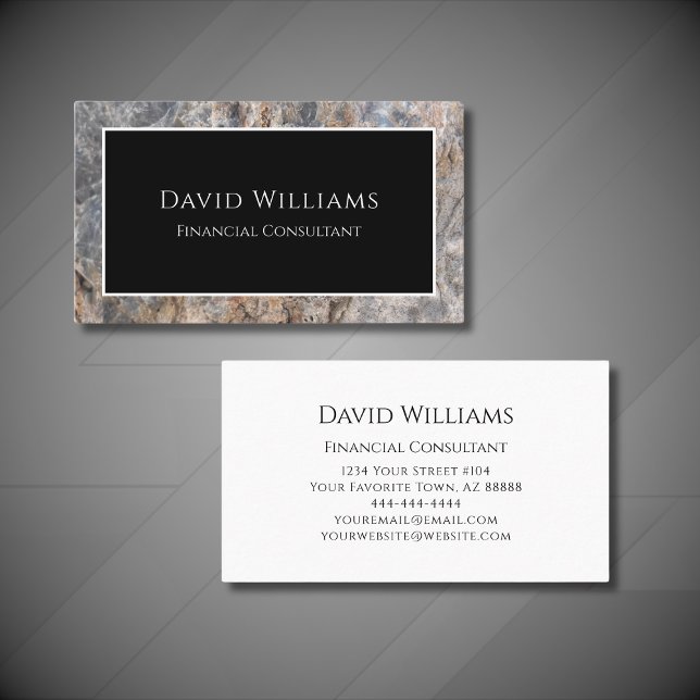 Simple Modern Professional Marble  Business Card (Creator Uploaded)