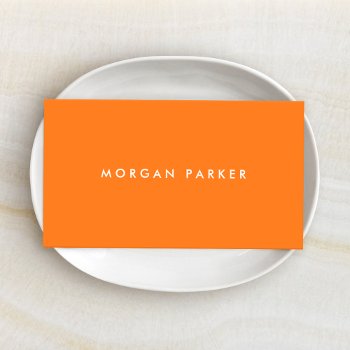 Simple Modern Professional Orange Business Card by sm_business_cards at Zazzle