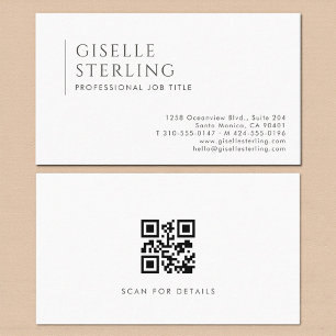 Simple Modern Professional QR Code Business Card
