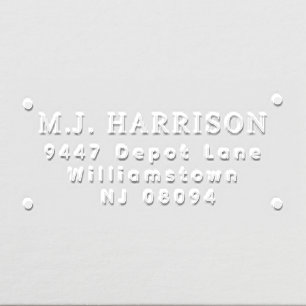 Simple Modern Professional Return Address Embosser