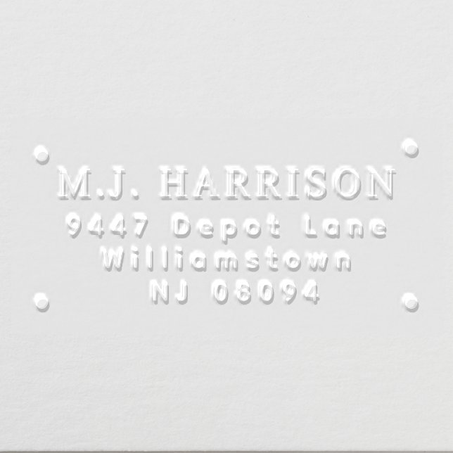 Simple Modern Professional Return Address  Embosser (Design)