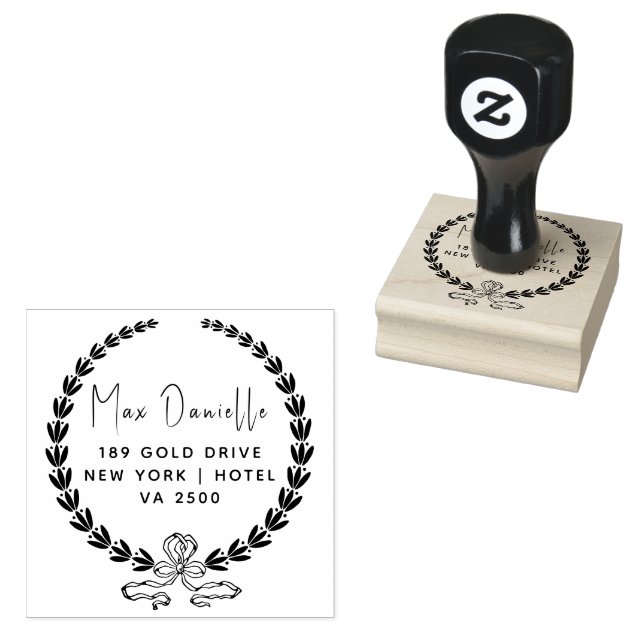 Simple Modern Professional  Return Address Rubber Stamp (Stamped)