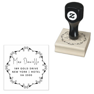 Simple Modern Professional  Return Address Rubber Stamp