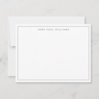Simple Modern Professional Thin Silver Gray Border