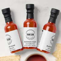 Simple Logo and Text Business Promotional Hot Sauces