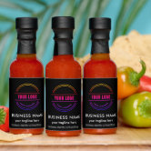 Simple Logo and Text Business Promotional Hot Sauces