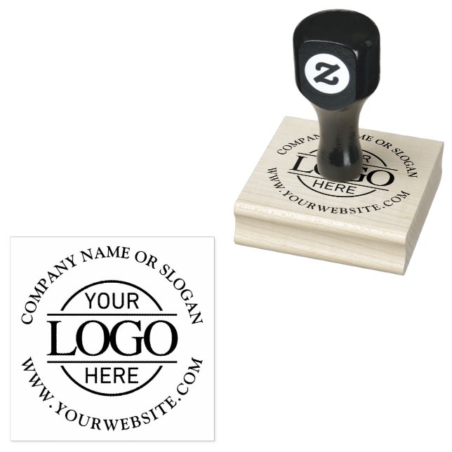 Simple Modern Promotional Company Business Logo Rubber Stamp (Stamped)