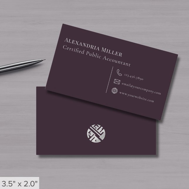 Simple Modern Purple Business Card (Creator Uploaded)