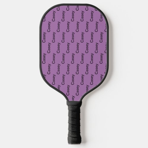 Simple Modern Purple Monogram First Name Pickleball Paddle