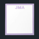 Simple Modern Purple Monogram Notepad<br><div class="desc">Create your own personalized monogram stationery featuring your custom initials or name in modern minimalist typography.</div>