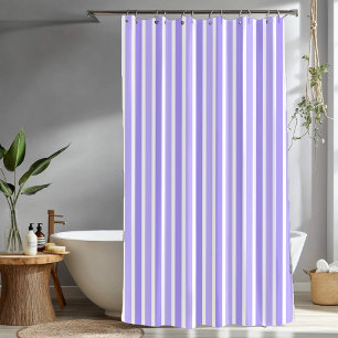 Simple Modern Purple Vertical Stripes Shower Curtain
