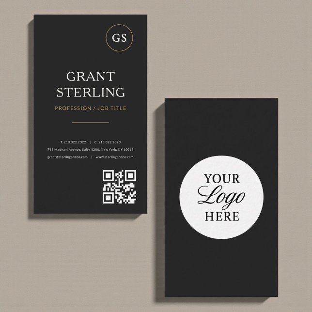 Simple Modern QR Code Logo Professional Business Card (Creator Uploaded)