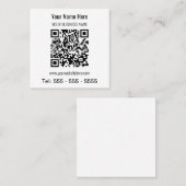 Simple Modern QR Code Square Business Card | Zazzle