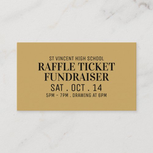 Simple  Modern Raffle Ticket Fundraiser Event