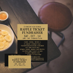 Simple & Modern, Raffle Ticket Fundraiser Event