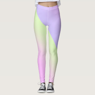 Simple Modern Rainbow colorful gradient Watercolor Leggings