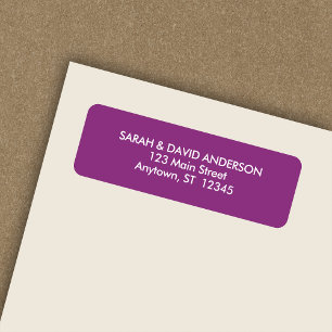 Simple Modern Raspberry Return Address Label