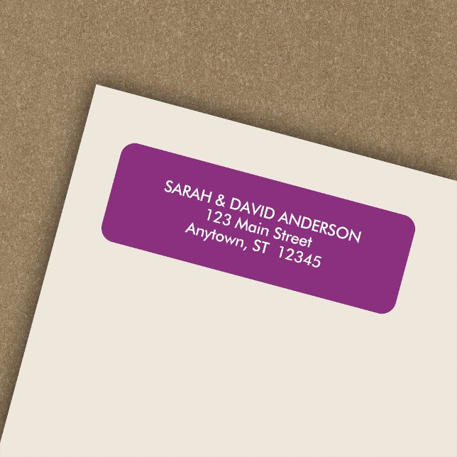 Simple Modern Raspberry Return Address Label (Creator Uploaded)