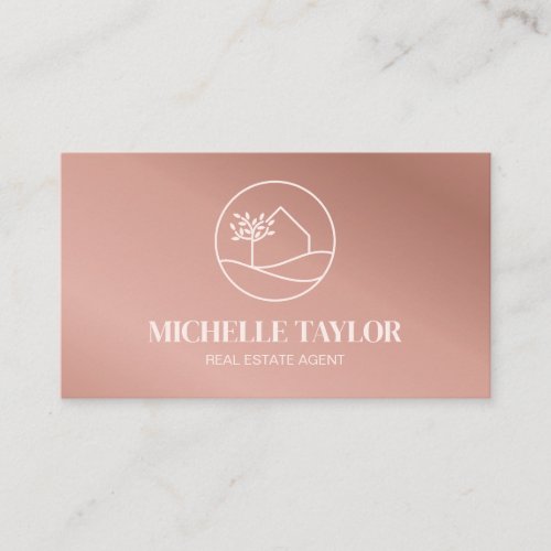 Simple Modern Real Estate  Business Card