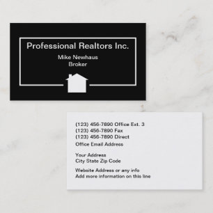 Simple Modern Real Estate Design Business Card