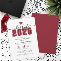 Simple Modern Red Graduation Party