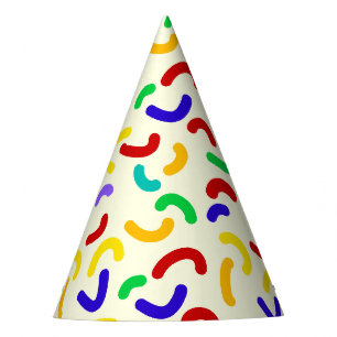 Simple Modern red green Sprinkle  birthday party Hat