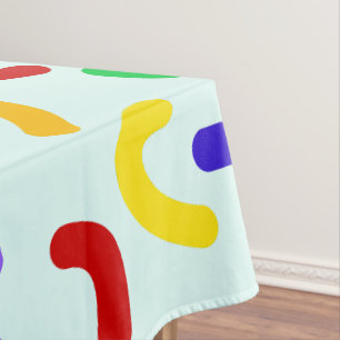Simple Modern red green Sprinkle birthday party Tablecloth