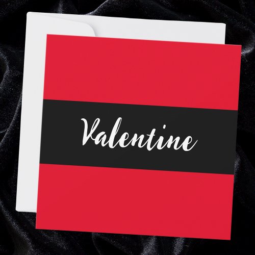 Simple Modern Red Valentines Day Valentine Card