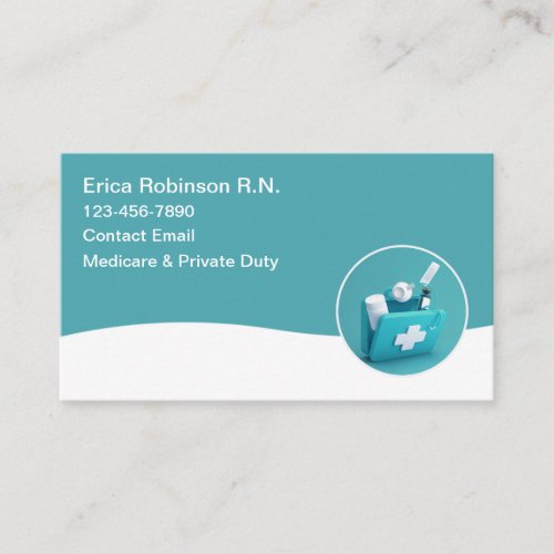 Simple Modern Registered Nurse Business Cards 