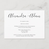 Simple modern rehearsal dinner invitations