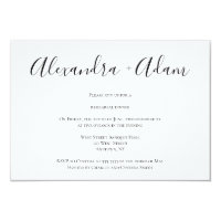 Simple modern rehearsal dinner invitations