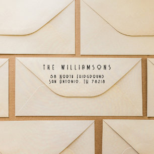 Simple Modern Retro Font Family Return Address Self-inking Stamp