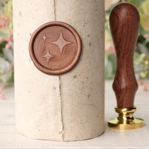 Simple Modern Retro Stars Celestial Boho Wedding  Wax Seal Stamp