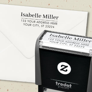 Simple Modern Return Address Create Your Own Self-inking Stamp