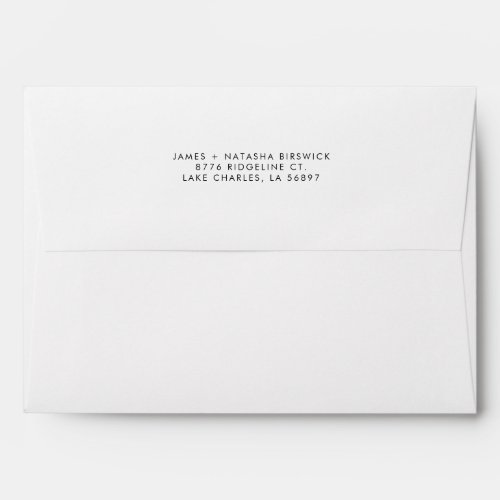 Simple Modern Return Address Envelope