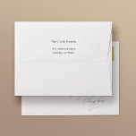 Simple Modern Return Address  Envelope<br><div class="desc">Click the 'Details' at 'Personalize this template' and edit the texts. For further customization,  please click the "click to customize further" and use the design tool to modify. You can change the text color,  style and sizes.</div>