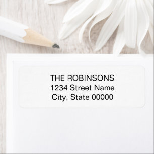 Simple Modern Return Address Label