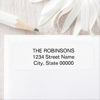 Simple Modern Return Address Label