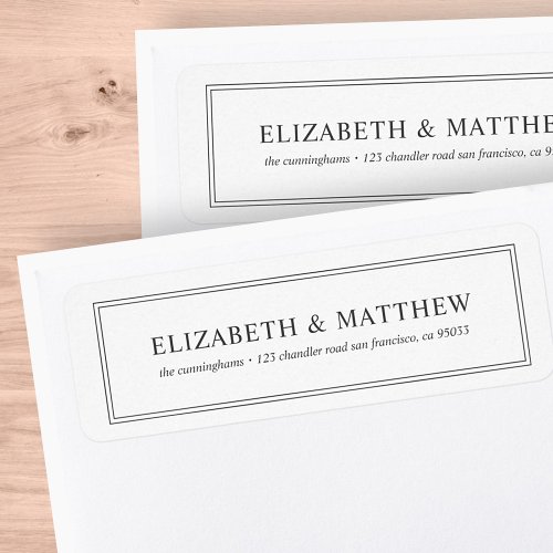 Simple Modern Return Address Label