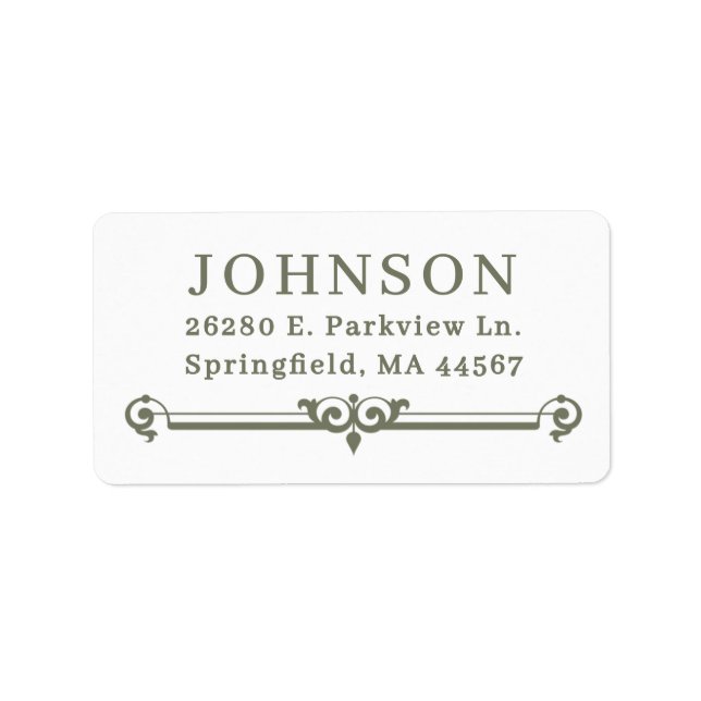 Simple Modern Return Address Labels (Front)