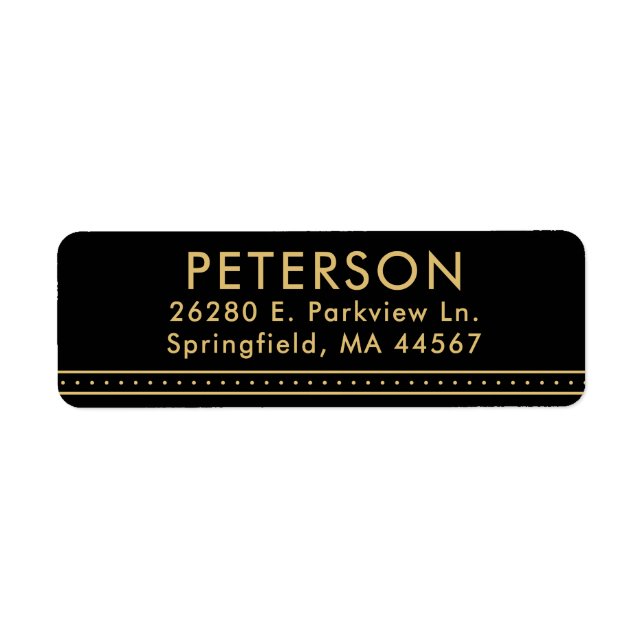 Simple Modern Return Address Labels (Front)