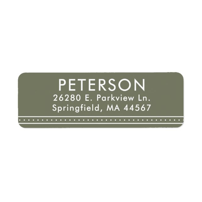 Simple Modern Return Address Labels (Front)