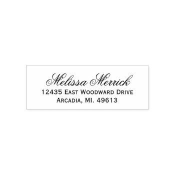 Simple Modern Return Address Rubber Stamp by mariannegilliand at Zazzle