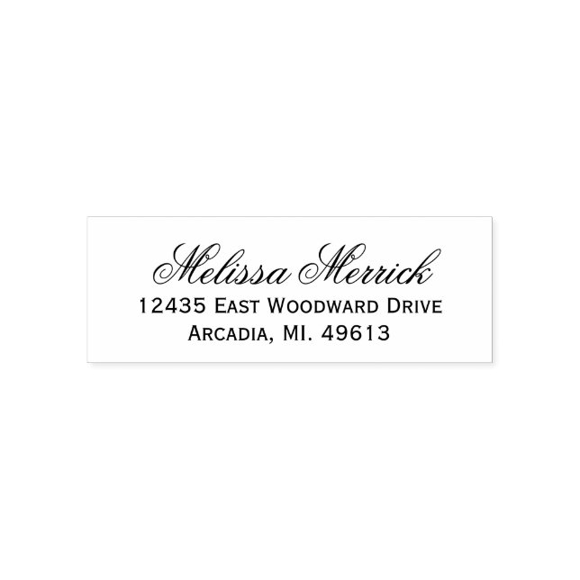 Simple Modern Return Address Rubber Stamp (Design)