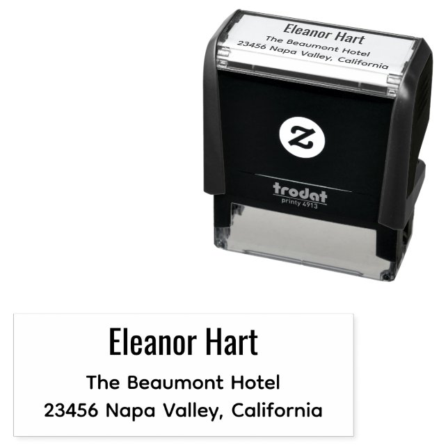 Simple Modern Return Address Self‑Inking Stamp (In Situ)