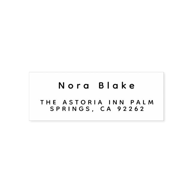 Simple Modern Return Address Self-inking Stamp (Design)