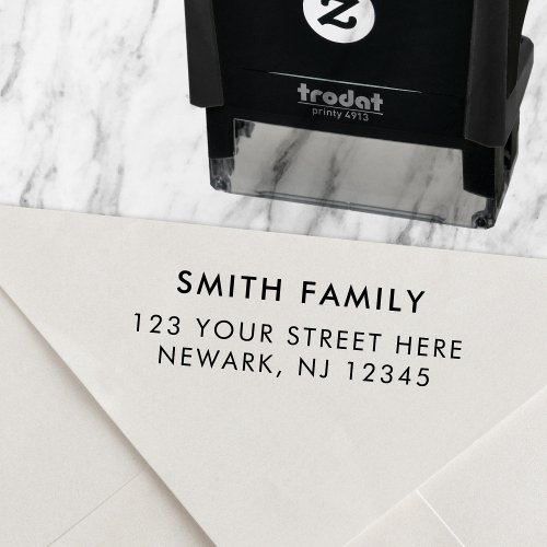 Simple Modern Return Address Self_inking Stamp