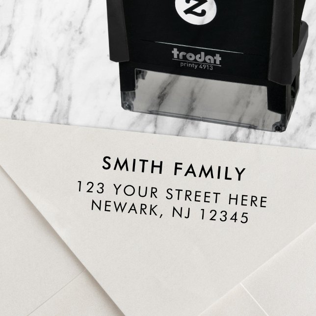 Simple Modern Return Address Self-inking Stamp (Creator Uploaded)