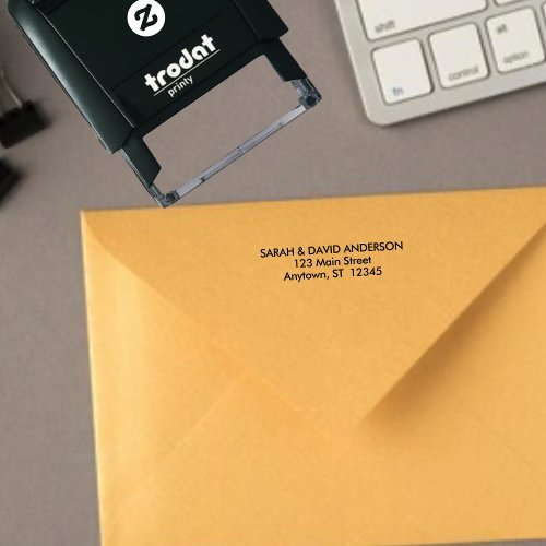 Simple Modern Return Address Self_inking Stamp
